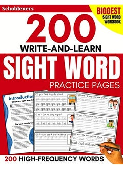 200 Write-and-Learn Sight Word Practice Pages: Learn the Top 200 High-Frequency Words Essential to Reading and Writing Success (Sight Word Books)  - Image 3
