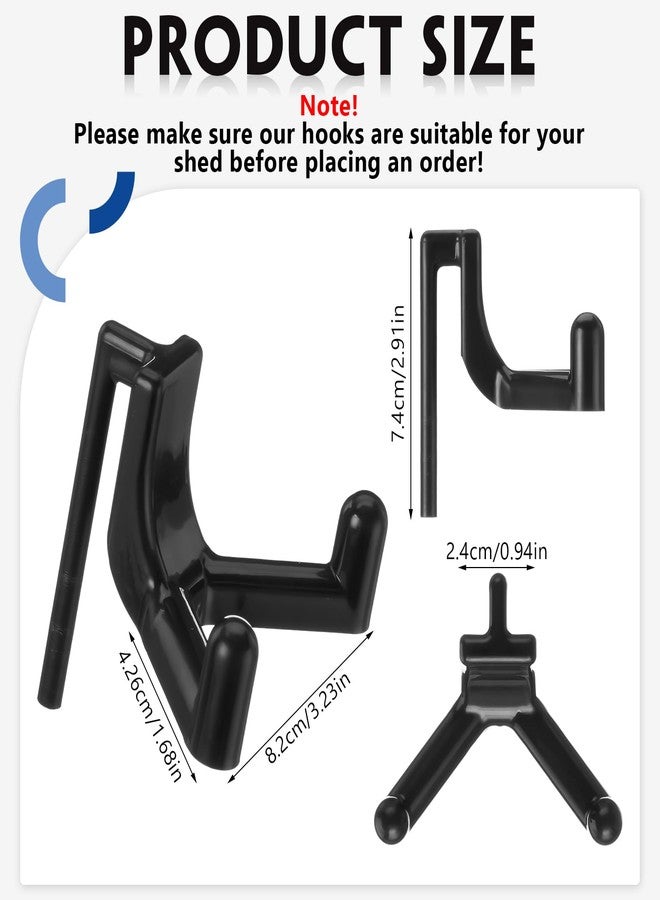 Geelin 8 Pcs Tool Hooks Compatible with Plastic Shed Hanger Wall Organization and Purpose Shed Storage Accessories Hanger and Storage Garage Wall Organization Accessories for Saving Space - Image 3