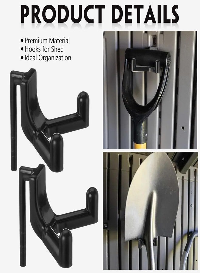Geelin 8 Pcs Tool Hooks Compatible with Plastic Shed Hanger Wall Organization and Purpose Shed Storage Accessories Hanger and Storage Garage Wall Organization Accessories for Saving Space - Image 5