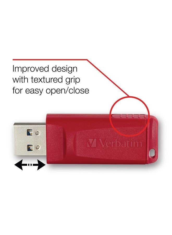 Verbatim 32GB Store 'n' Go USB Flash Drive - PC / Mac Compatible - 3pk - Red, Blue, Green - Image 4