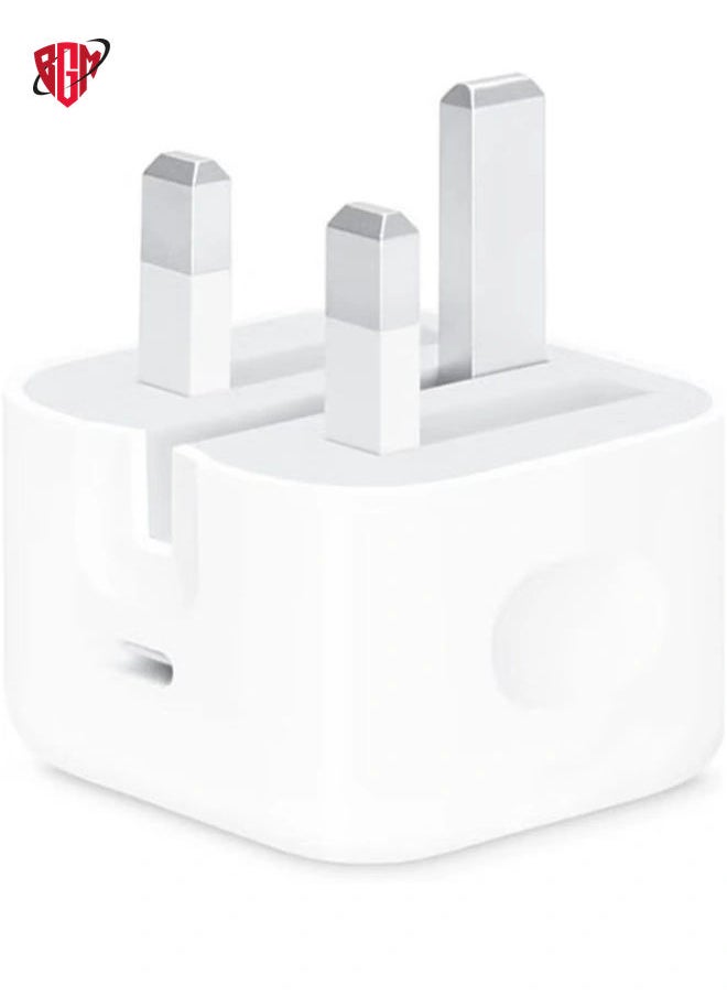 BGM - Type C Fast Charger PD 20W Power Adapter for iPhone 13 12 11 14 Series Plug PD Power Adapter Wall Plug Compatible with iPhone 14 13 13pro 12 Pro Max 12 Mini SE White - Image 1