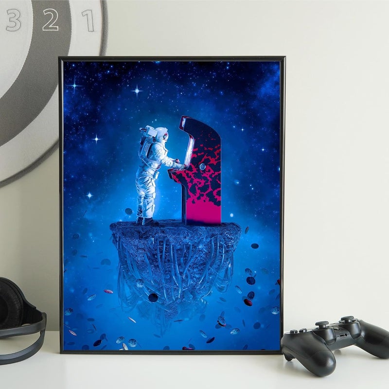Insire Gaming Posters, Astronaut Poster, Poster for Wall, Gaming Poster, Astronauts Poster, Video Gaming Posters, Poster Gaming - Unframed (11x14”) - Image 5