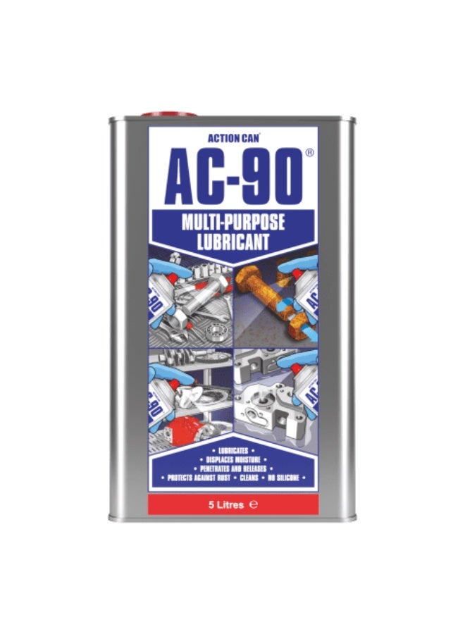 ®ACTION CAN AC-90 Multi-purpose Lubricant - Rust remover 5LTR multi-purpose rust remover and oil spray combines lubrication, protection, cleaning, and moisture repellent. - Image 1