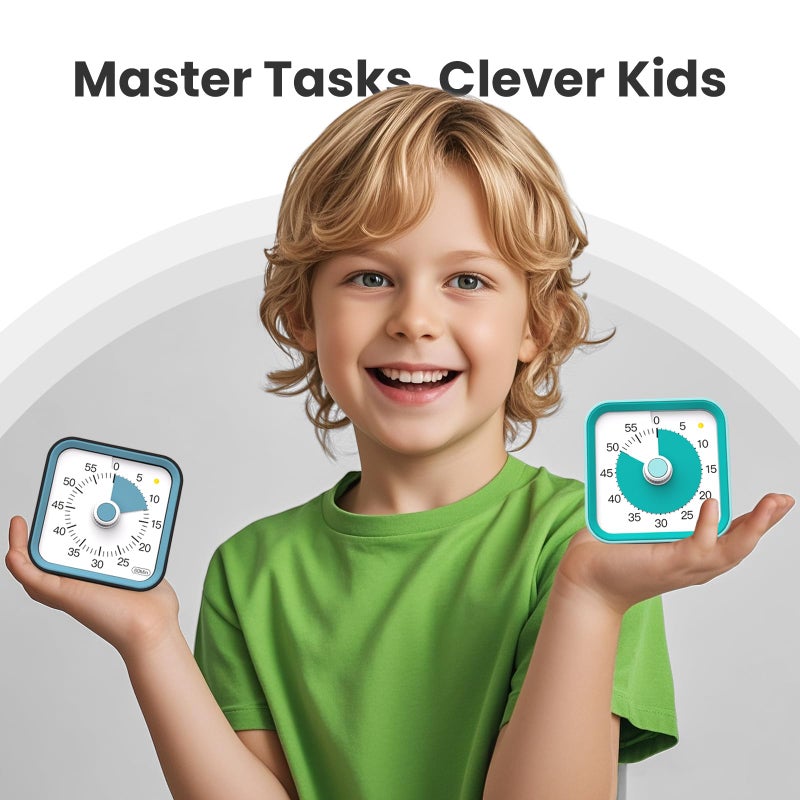 InfPokid Visual Timer for Kids with Pause Function, 60 Minute Countdown Timer for Kids Desk Study, Teaching, Kitchen Cooking, Office Meetings, Time Management for ADHD (Black) - Image 3