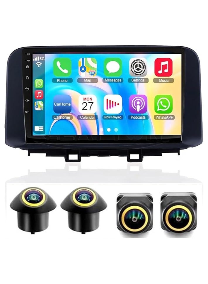 SHEZA STAR Android Car Stereo for Hyundai Tucson IX35 2018-2020 4GB RAM 64GB ROM Support Carplay, M-Link Wi-Fi BT, Radio GPS, 10 Inch IPS.QLED, Fast interface Touch Screen with 360D Camera Included - Image 1