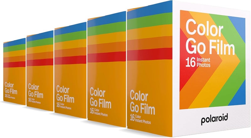 بولارويد فيلم Polaroid Go Color - 80 صورة - 5 عبوات مزدوجة من الفيلم السائب (6205) - متوافق فقط مع كاميرا Polaroid Go - Image 1