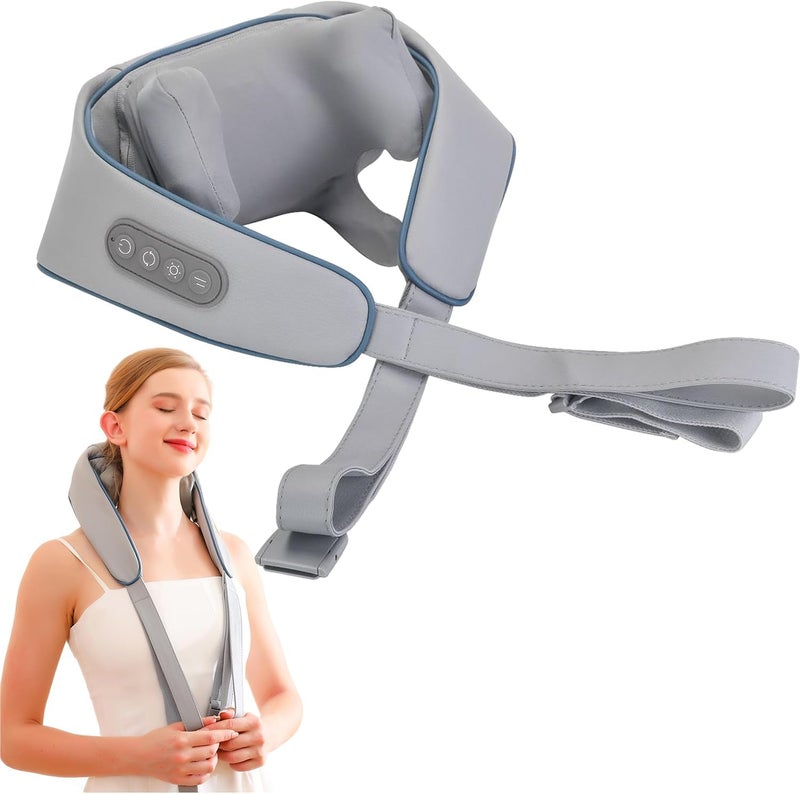 Neck Back Massager with Heat, Cordless Neck Massager Pain Relief, Deep Tissue Shiatsu Kneading Electric Massager, Massage Pillow for Shoulder, Leg, Body Muscle, Use at Car Home Office, Ideal Gifts - Image 1