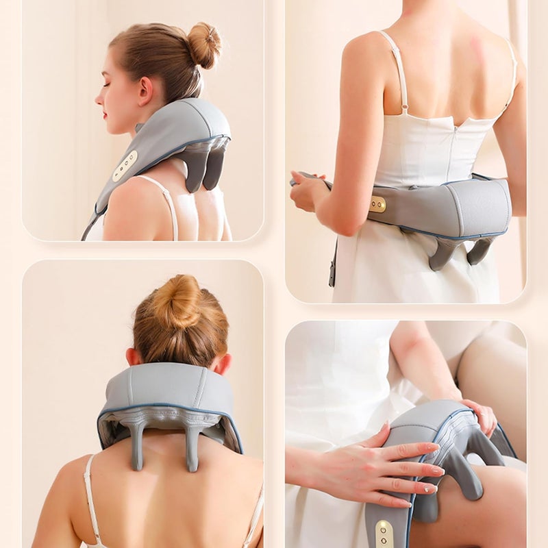 Neck Back Massager with Heat, Cordless Neck Massager Pain Relief, Deep Tissue Shiatsu Kneading Electric Massager, Massage Pillow for Shoulder, Leg, Body Muscle, Use at Car Home Office, Ideal Gifts - Image 3
