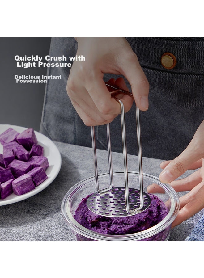 COOKER KING Chuidahuang Potato Masher, Full 304 Stainless Steel, Baby Food Tool, Grinder, Mashing Device - Image 4