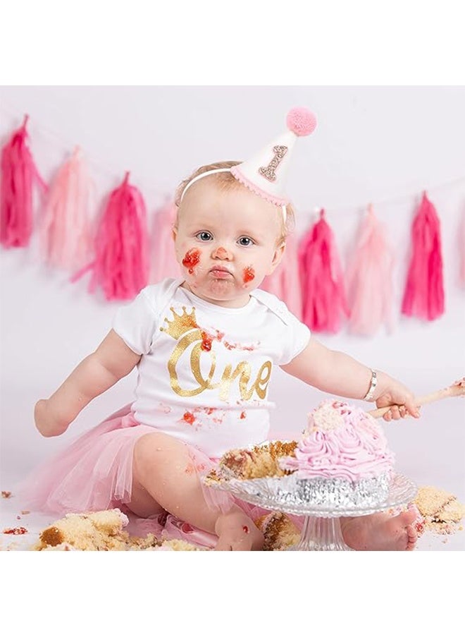 اتش واي قبعة عيد الميلاد الأول للبنات والأولاد، قبعة عيد ميلاد بوهيمية، تاج عيد ميلاد يدوي الصنع، قبعة مخروطية للزينة - Image 5
