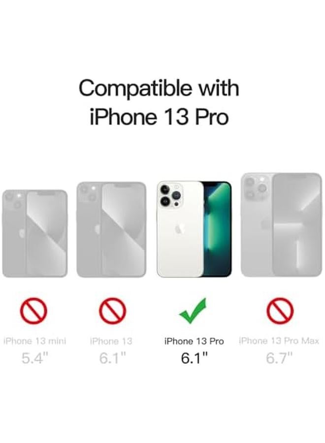 جي تيك جراب شفاف ناعم لهاتف Iphone 13 Pro مقاس 6.1 بوصة مع حماية كاملة لعدسة الكاميرا متوافق مع الشحن اللاسلكي Magsafe غطاء هاتف TPU مطلي بالكهرباء مقاوم للصدمات باللون الأرجواني - Image 2