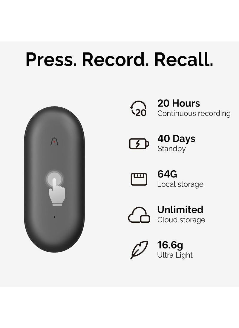 PLAUD - Plaud NotePin Wearable AI Voice Recorder, App Control, Transcribe & Summarize Empowered by ChatGPT (Bundle) - Image 1