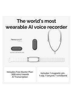 PLAUD Plaud NotePin Wearable AI Voice Recorder, App Control, Transcribe & Summarize Empowered by ChatGPT (Bundle)  - Image 3