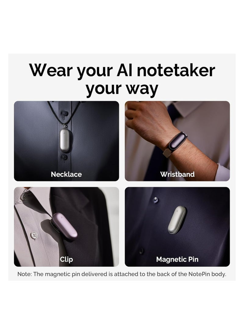 PLAUD - Plaud NotePin Wearable AI Voice Recorder, App Control, Transcribe & Summarize Empowered by ChatGPT (Bundle) - Image 1