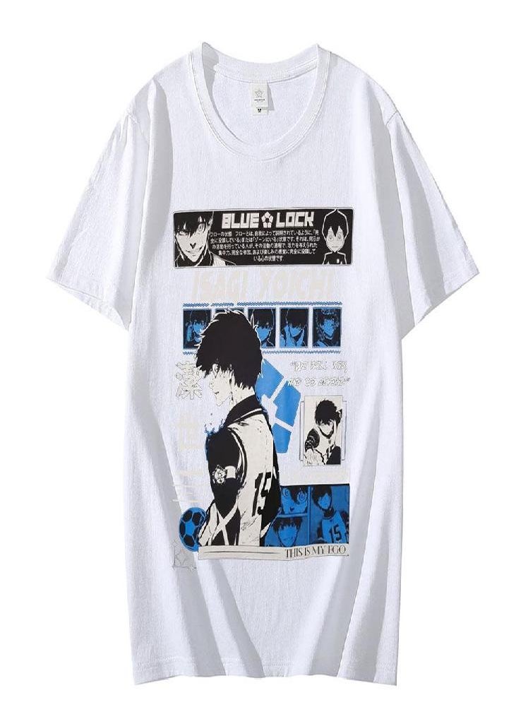 Eckek - Japanese Anime Blue Lock Men/Women T-shirts Funny Isagi Yoichi Graphic Short Sleeve Oversized Unisex T-shirt Harajuku Streetwear T Shirt - Image 1