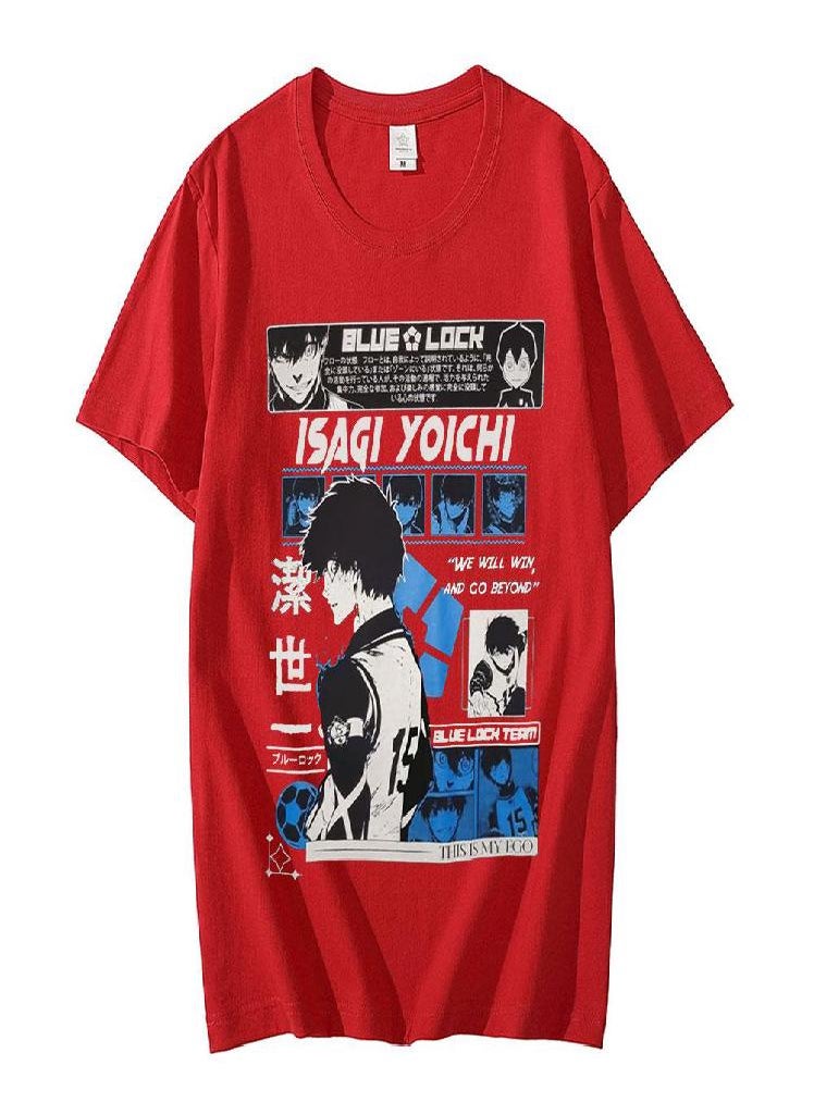 Eckek - Japanese Anime Blue Lock Men/Women T-shirts Funny Isagi Yoichi Graphic Short Sleeve Oversized Unisex T-shirt Harajuku Streetwear T Shirt - Image 1