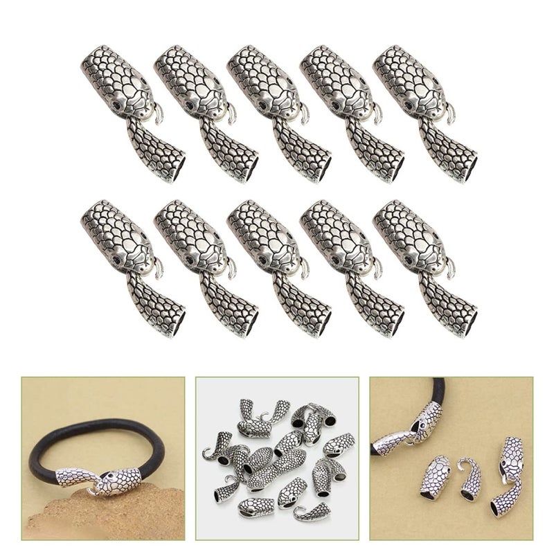 10 Pairs Silver Snake Head Toggle Clasps For Jewelry Making Necklace Bracelet - Image 4