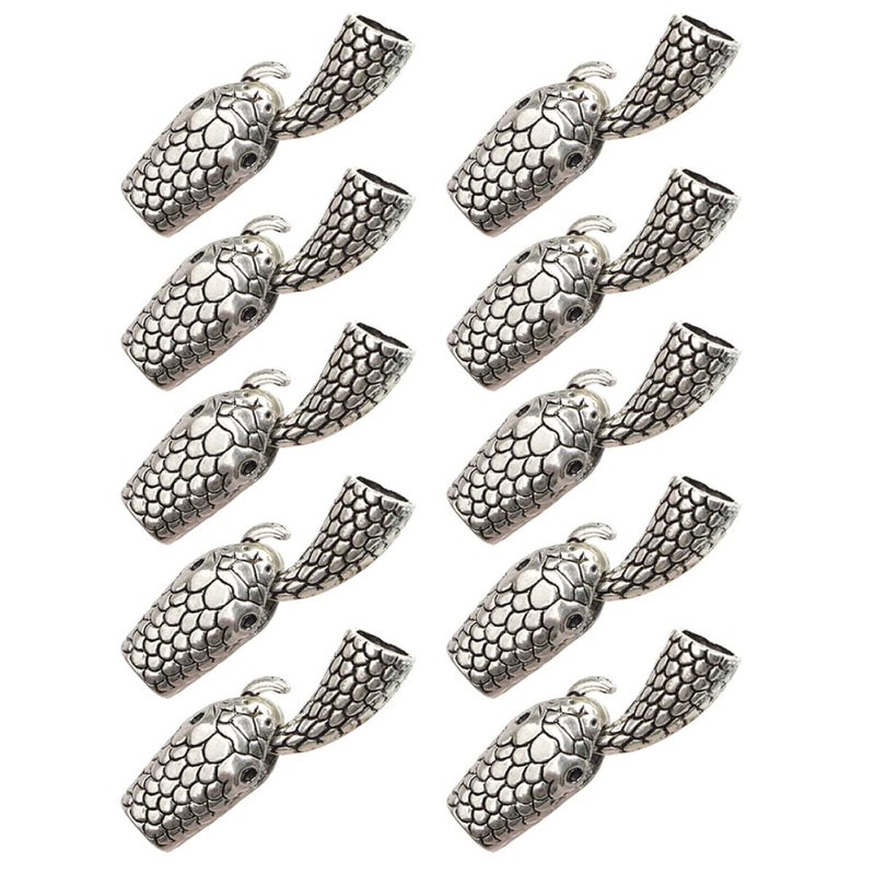 10 Pairs Silver Snake Head Toggle Clasps For Jewelry Making Necklace Bracelet - Image 2