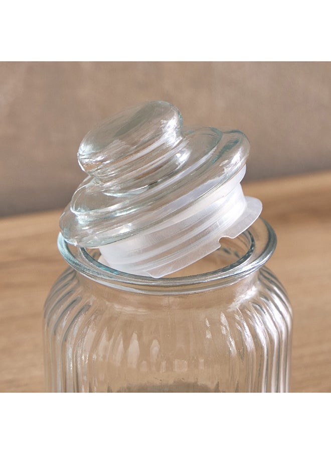 Home Box Essential Glass Ribbed Jar 500 ml  - Image 3