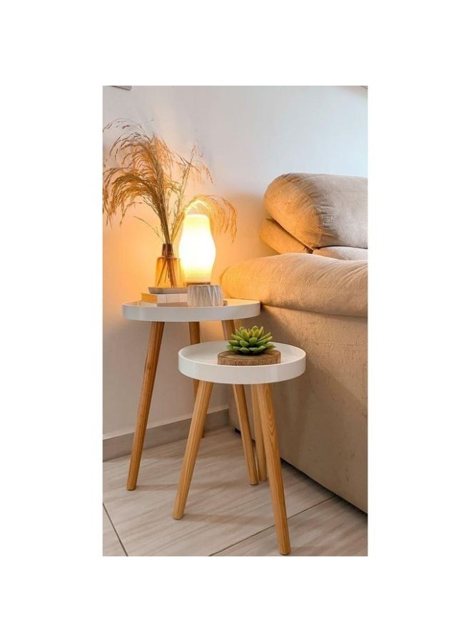 Two-Piece White Round Table Set – A Modern and Elegant Design to Suit All Tastes