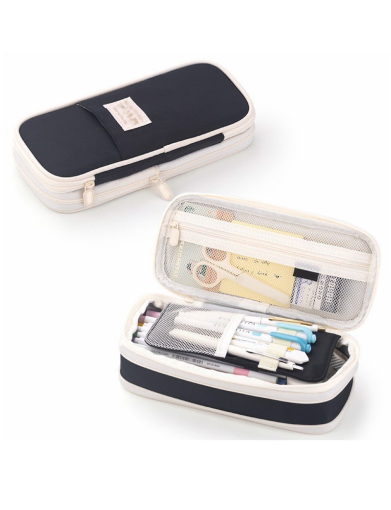 حقيبة أقلام عالية السعة المتوسعة، تناسب القياسات التي يصل طولها إلى 20 سم، قابلية ضبط الارتفاع من 3 سم إلى 7 سم، تخزين متعدد الوظائف لأغراض المدرسة - Image 1