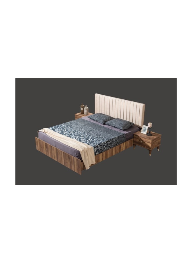 ريترو RA-BD13 سرير 200×168×110سم - بني×بيج - Image 2