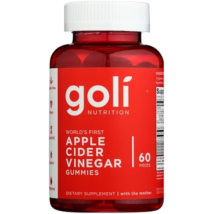 Goli Nutrition World's First Apple Cider Vinegar Gummies 60 Count, 60 Count - Image 1