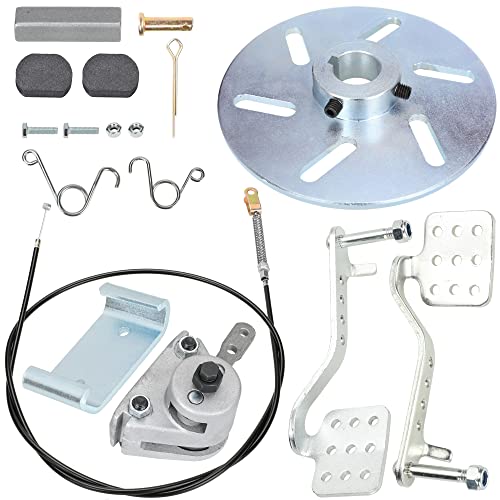 GREHUA Go Kart Brake Kit Compatible with Manco 9598 9597 Carter Yerf Dog, Mechanical Disc Brake Caliper with Go Cart Pedal kit for Predator 212 196cc 6.5hp Go Kart Parts with Bracket - Image 1
