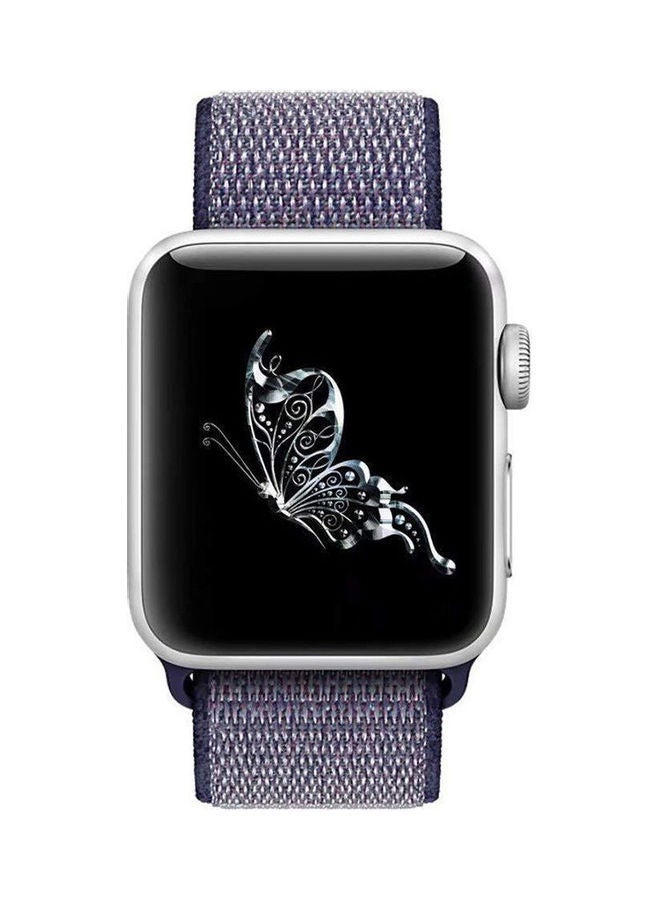 NIBEMINENT Woven Nylon Apple Watch Sport Loop Band Royal Blue - Image 3