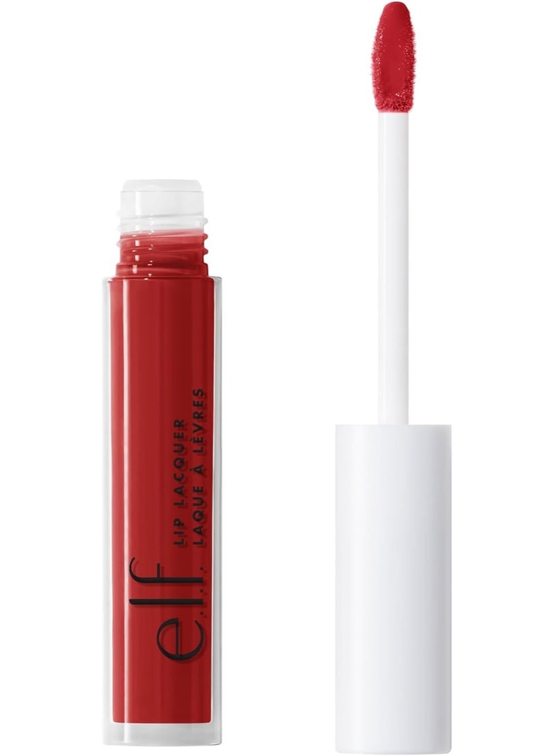 elf Lip Lacquer Nourishing Non-Sticky Ultra-Shine Lip Gloss With Sheer Color, Infused With Vitamins A & E,Cherry Bomb - Image 1
