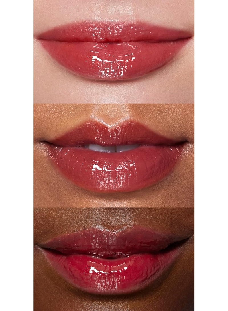 elf Lip Lacquer Nourishing Non-Sticky Ultra-Shine Lip Gloss With Sheer Color, Infused With Vitamins A & E,Cherry Bomb - Image 3