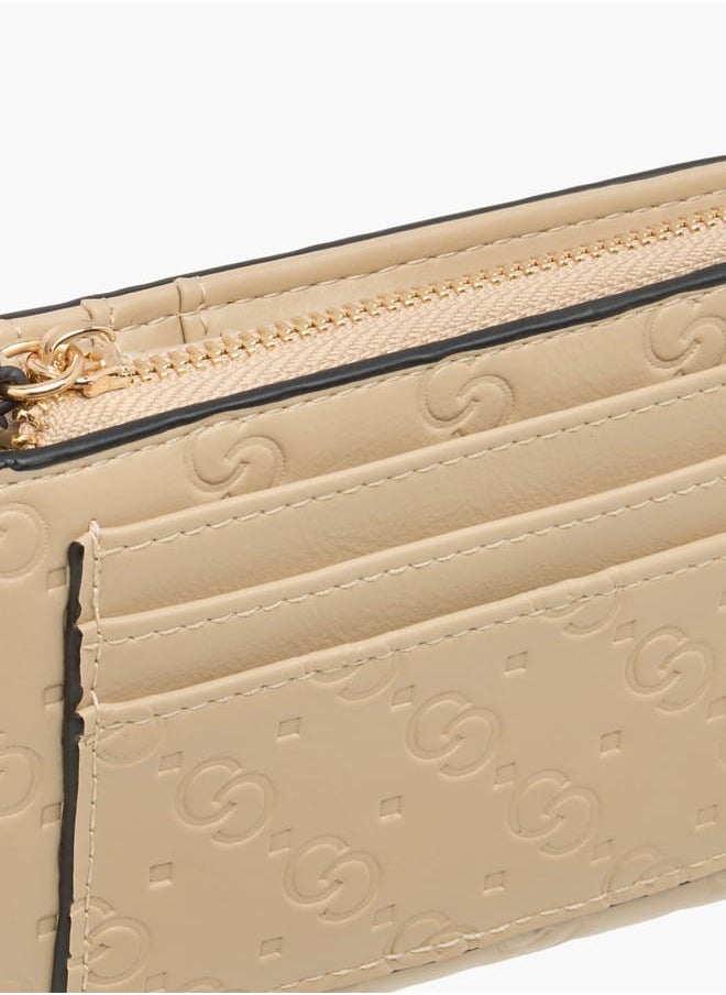 Celeste Women Monogram Embossed Wallet with Zip Closure  - Image 3
