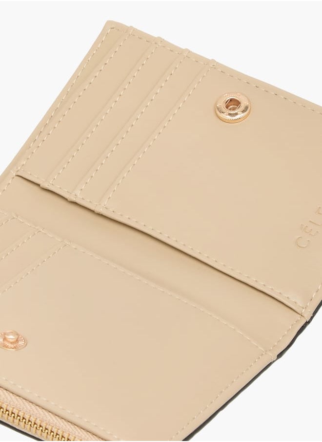 Celeste Women Monogram Embossed Wallet with Zip Closure  - Image 5