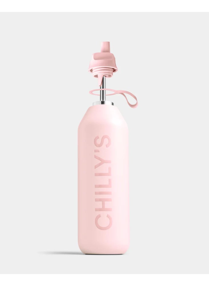 Chilly's | Water Bottle | Series 2 | Flip | 1.0 Liter | Blush Pink - Image 3