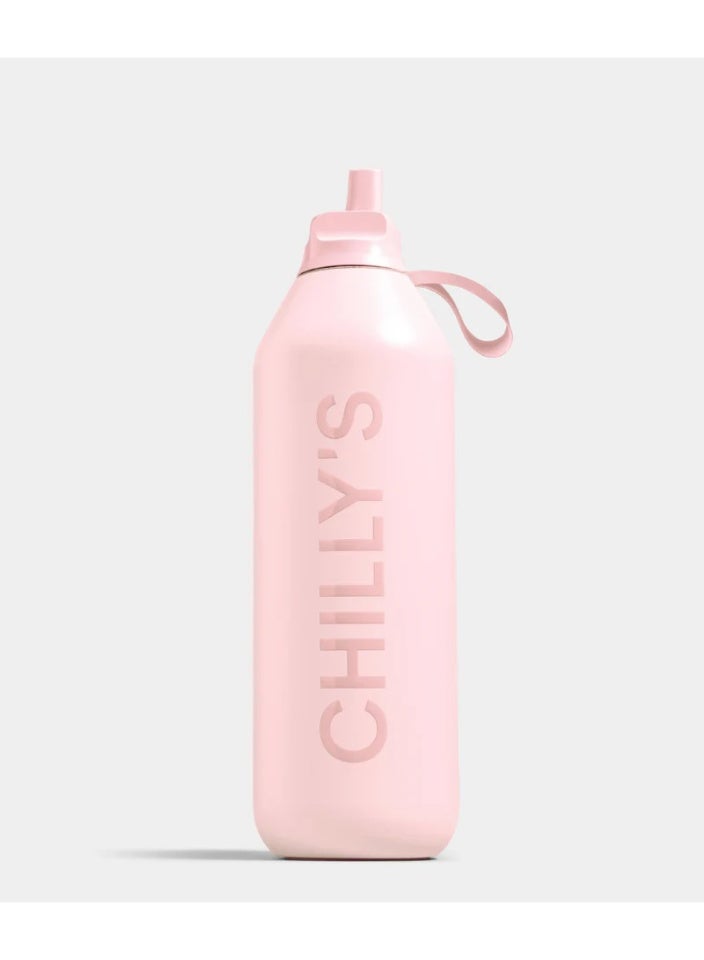 Chilly's | Water Bottle | Series 2 | Flip | 1.0 Liter | Blush Pink - Image 1