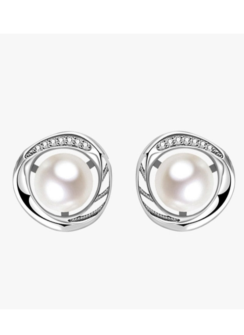 xozgdovg Temperament wave bead earrings high sense atmosphere earrings  - Image 1