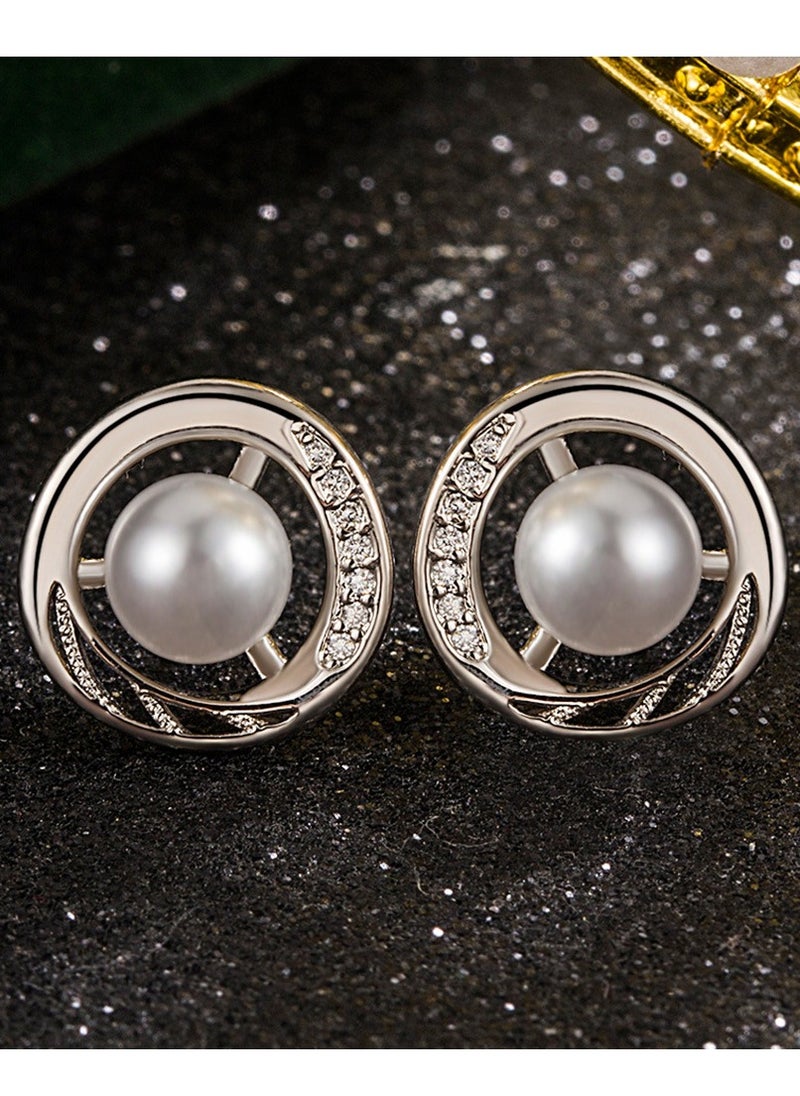 xozgdovg Temperament wave bead earrings high sense atmosphere earrings  - Image 2