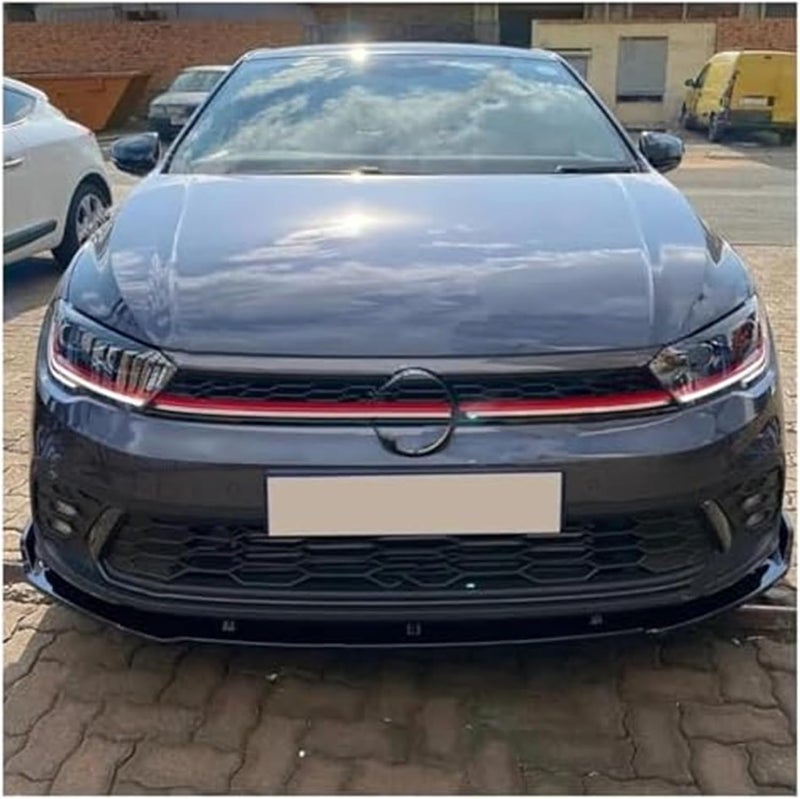 DEMULAX Gloss Black Front Bumper Lip Spoiler Splitter for VW Polo - Image 3