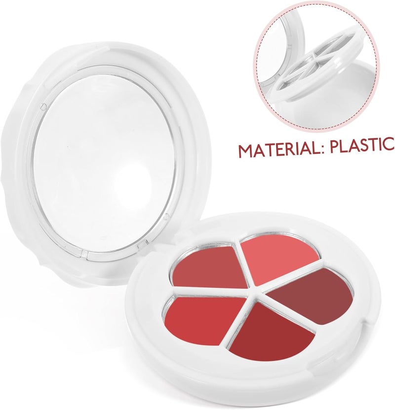 OUNONA 2 Sets Refillable Eyeshadow Box Portable Makeup Container with Mirror Brush DIY Color Mixing Palette for Travel Cosmetic Storage and Blush Powder Holder - Image 3