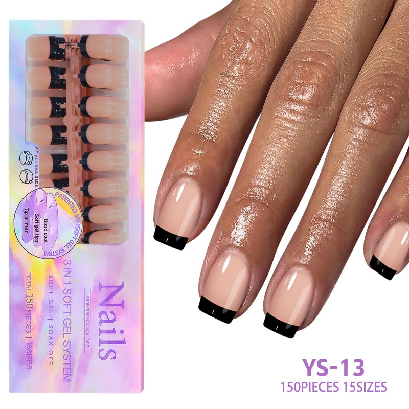 Cross-Border Best-Selling New Nail Art Wearable False Nails, Removable French    Style - Image 1