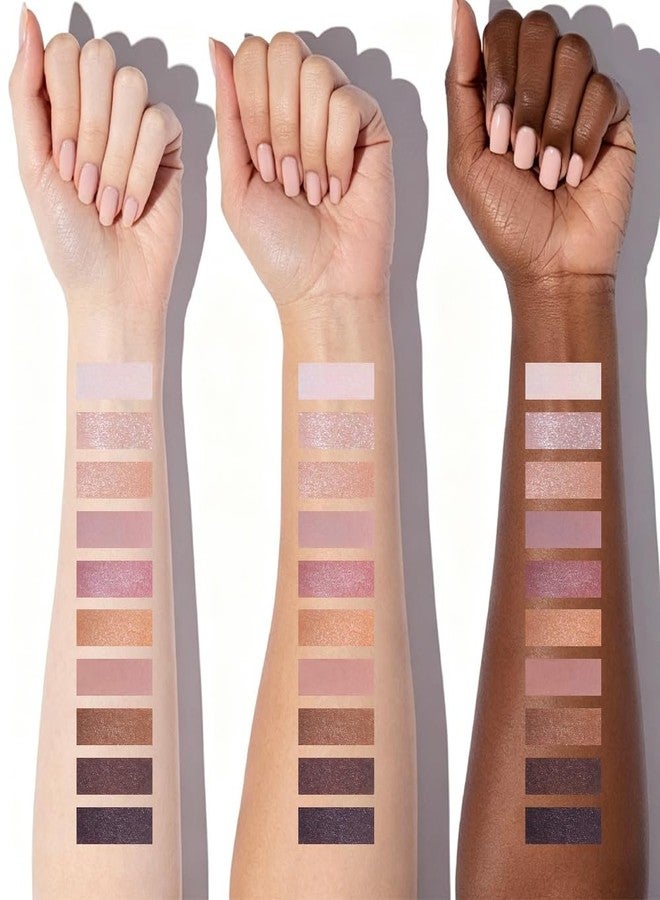 QIDSTERS 10 Eyeshadow Palette, Nude Rose Gold Matte Shimmer Eyes Makeup,01 - Image 5