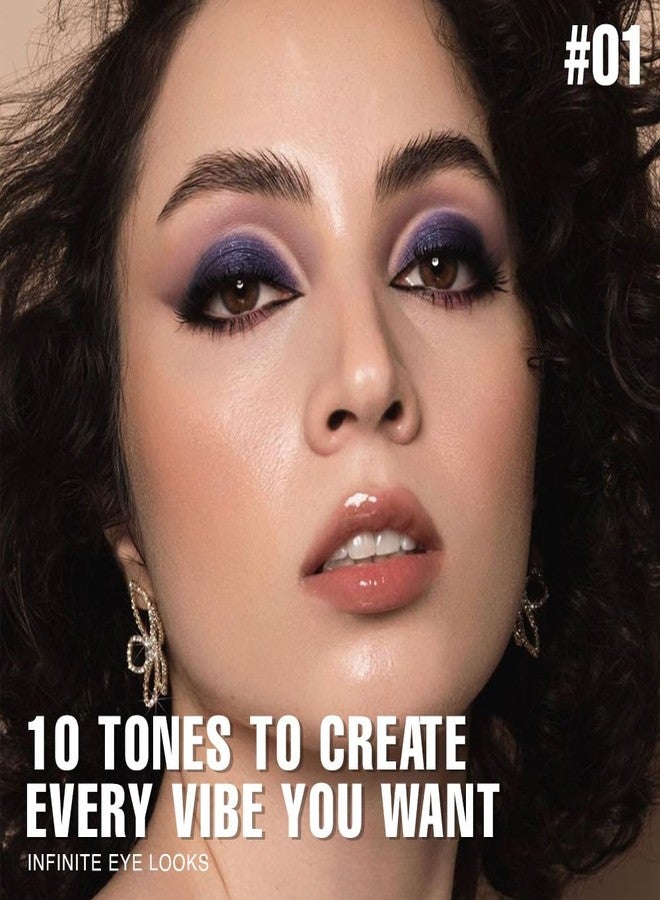 QIDSTERS 10 Eyeshadow Palette, Nude Rose Gold Matte Shimmer Eyes Makeup,01 - Image 2