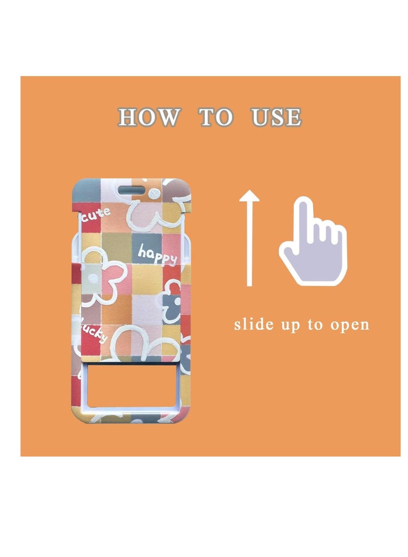 Generic Kpop Photocard Holder, Kpop Keychain for Photo, Keychain Picture Holder, Photocard Sleeves, Oil Painting Flower Bus Card Protective Cover, for Student Meal Card, Campus Access Card, Subway Card 2Pcs  - Image 2