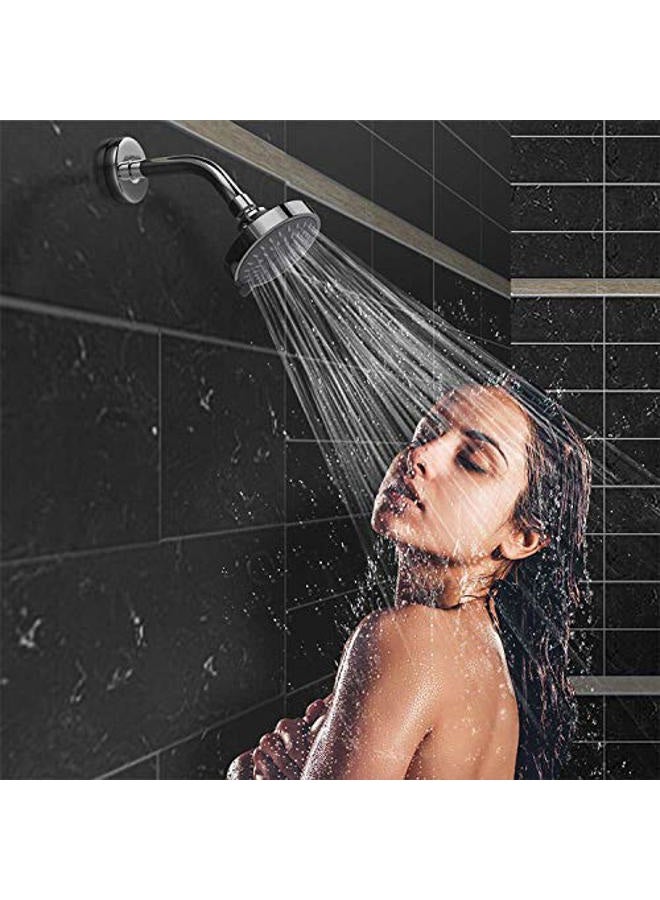 FANBODTA Shower Head High High Flow Pressure Rain Fixed Showerhead 5-Setting with Bathroom Showerhead with Adjustable Brass Ball Joint - for Luxury Shower Experience Even at Low Water Pressure - Image 3