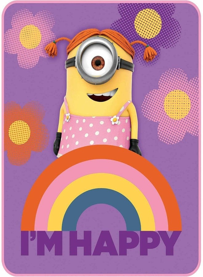 Minions Multicolor Plush Throw 46" x 60" Meet a - Image 1