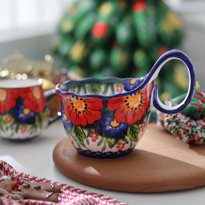 ALMA 2025 Updated 18oz Large Soup Bowl Microwave Safe, Ceramic Soup Bowl with Loop Handle,Ceramic Cereal Bowl for Soup,Snack,Chip,Stew,Ice cream-Jungle Floral Theme - Image 5