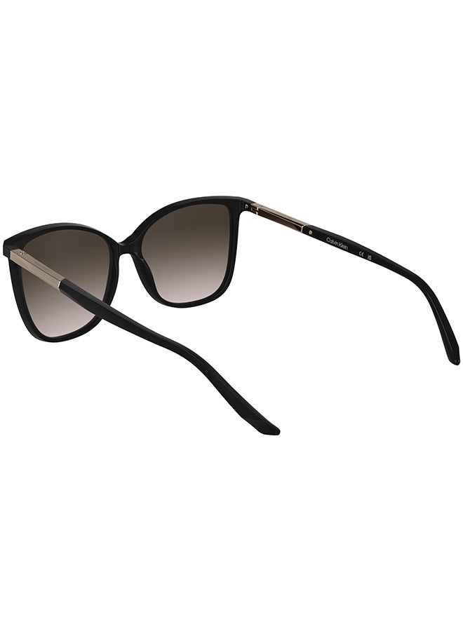 CALVIN KLEIN نظارات شمسية كاملة الإطار من كالفن كلاين CK25504S 5715 (001) باللون الأسود - Image 2
