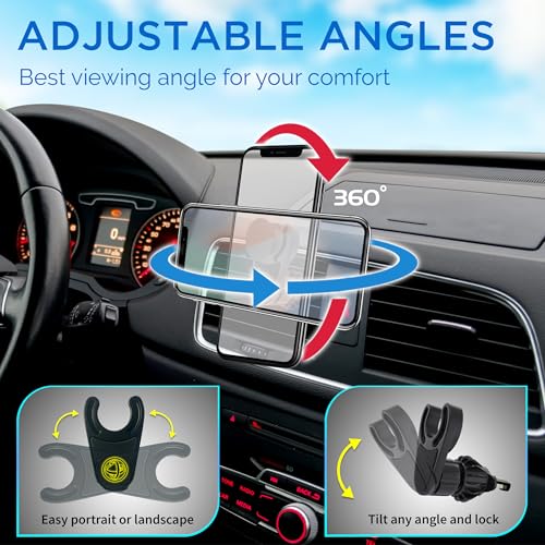 MCCHJoy 2X-Hold Magnetic Car Mount for PopSockets, Easy to Install Air Vent Mount, Adjustable and Secure, Fits All Phones All Socket Grips - Image 5