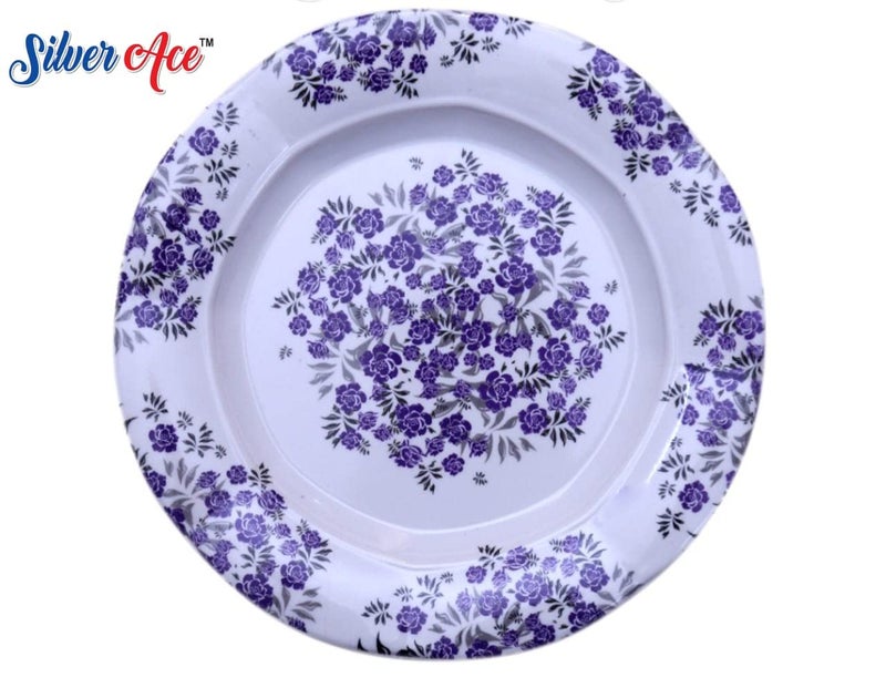 SILVER ACE Silver Ace Lavender Lush Designer Melamine Dinner Set in Multicolor 43 Pieces  - Image 3