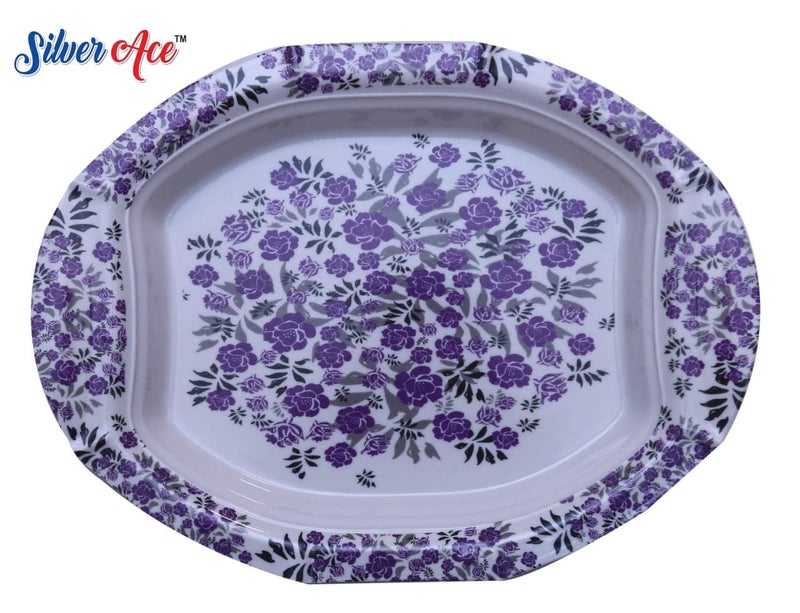 SILVER ACE Silver Ace Lavender Lush Designer Melamine Dinner Set in Multicolor 43 Pieces  - Image 4
